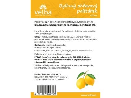Bylinný ohřevový polštářek bambino - citrus