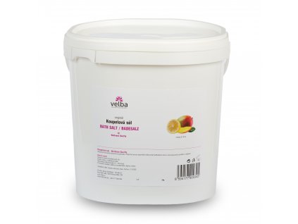 Velba koupelová sůl mango & citrus 5 kg,  MAXI hrubozrnná 1,6 - 6,3 mm