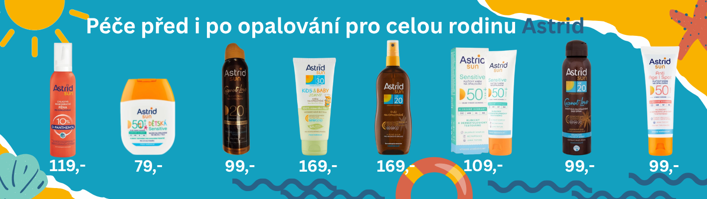 Opalovací přípravky Astrid za nejnižší ceny