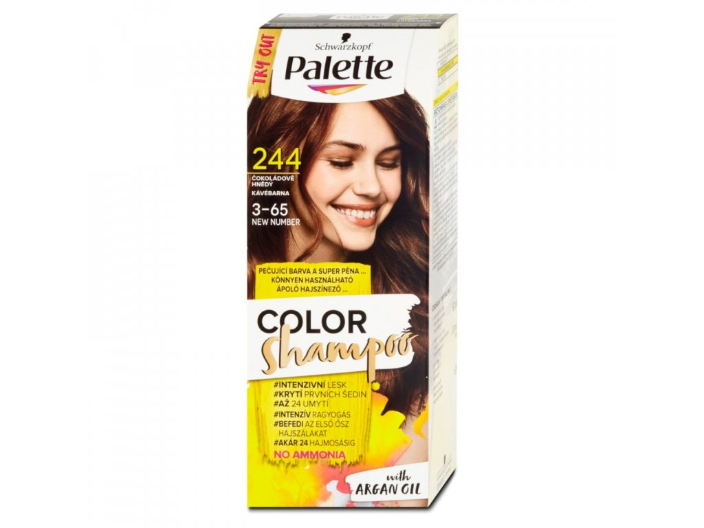 Palette Color Shampoo 244 čokoládově hnědý, 50 ml