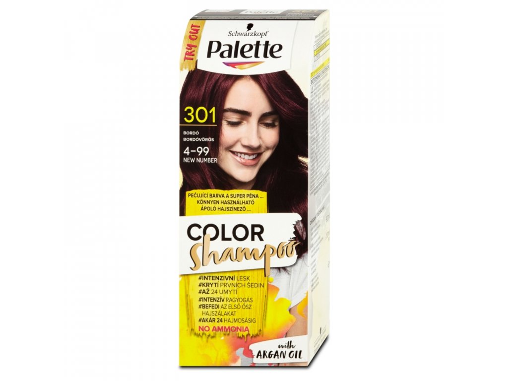 Palette Color Shampoo 301 bordó, 50 ml
