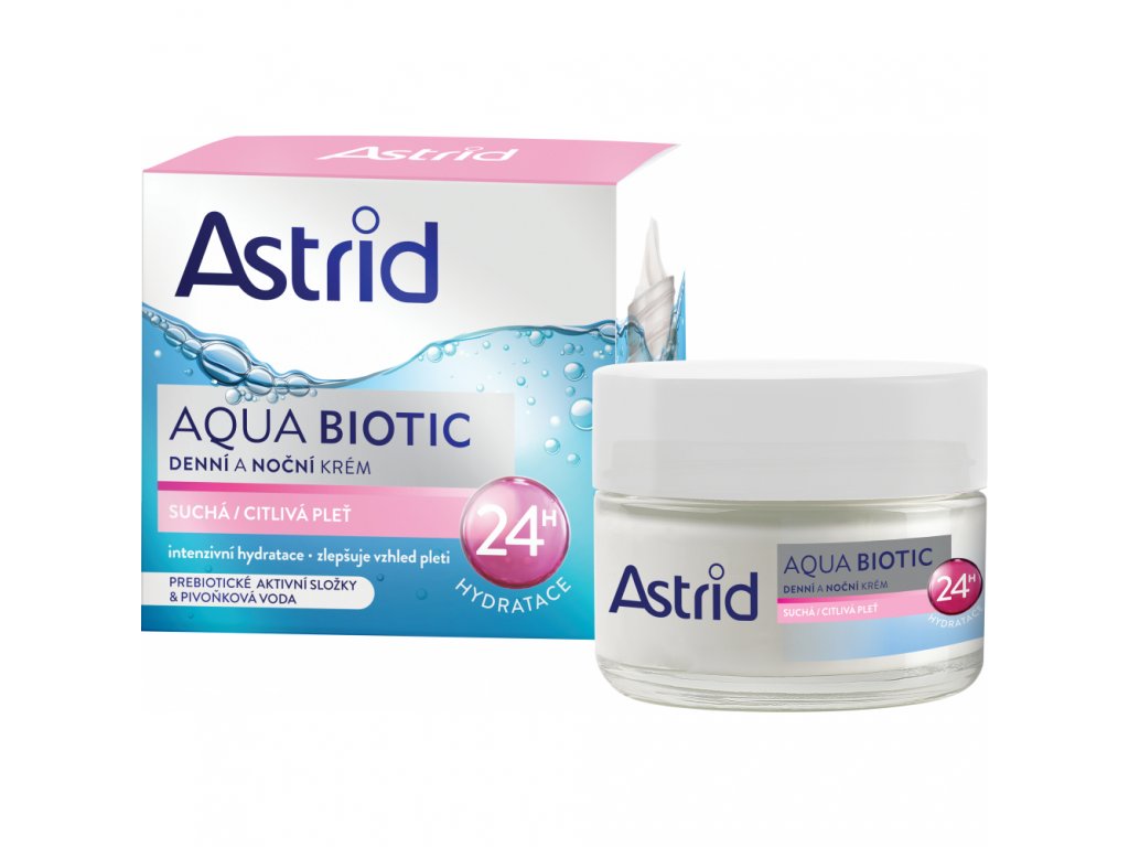 Astrid AQUA BIOTIC denní a noční krém pro suchou a citlivou pleť, 50 ml -  VELDRO