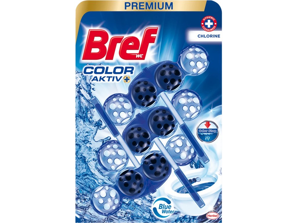 Bref Color Aktiv Chlorine WC blok 3 x 50 g