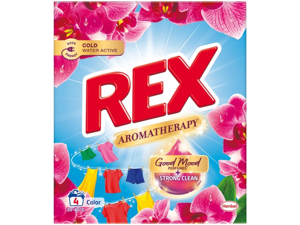 Rex Aromatherapy Orchid Color prášek na praní, 4 dávky, 220 g