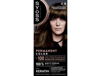 Syoss barva na vlasy 4-8 čokoládově hnědý, 50 ml