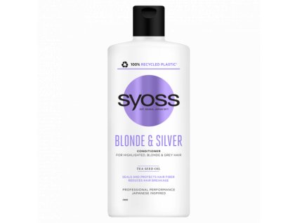 Syoss Blonde & Silver balzám pro zesvětlené, blond a šedé vlasy, 440 ml