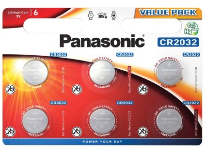 Panasonic CR2032 6pack, 6ks