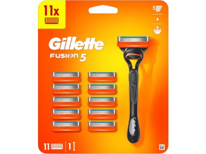 Gillette Fusion holící strojek + 11 ks hlavic