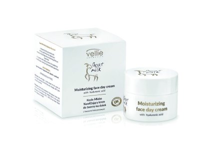 Vellie kozí mléko - denní hydratační krém s kyselinou hyaluronovou, 50 ml