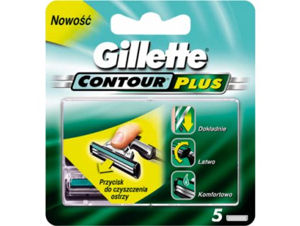 Gillette Contour Plus náhradní hlavice, 5 ks