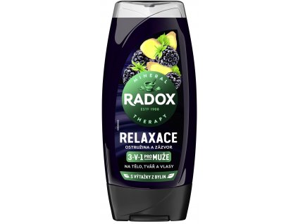 8720181338397 radox relaxace ostruzina a zazvor sprchovy gel 3 v 1 pro muze 225 ml