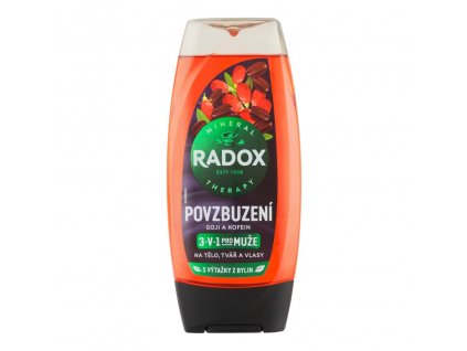 8720181338403 radox povzbuzeni goji a kofein 3 v 1 sprchovy gel pro muze 225 ml