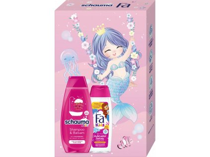 Fa Kids Girl dárková sada pro dívky - sprchový gel 250 ml + šampon 400 ml