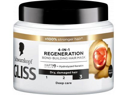 Gliss regenerační maska na vlasy 4 v 1 Regeneration, 400 ml