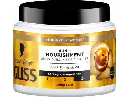 Gliss regenerační maska na vlasy 4 v 1 Nourishment, 400 ml
