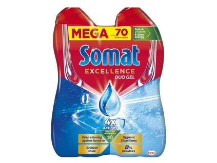 Somat Excellence Duo Gel Hygienic Cleanliness, 70 dávek, 2 x 630 ml