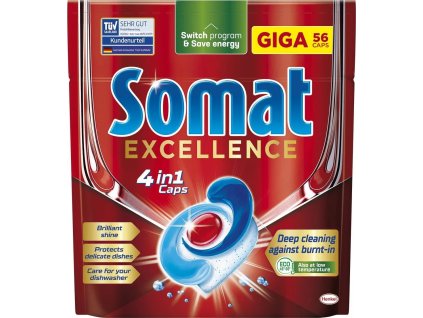 Somat Excellence 4 v 1 kapsle do myčky, 56 ks, 968 g