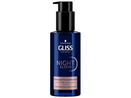 Gliss Overnight Reconstruction noční elixír na vlasy, 100 ml