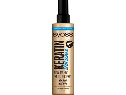 Syoss Keratin & Volume sprej na vlasy na ochranu před teplem, 200 ml