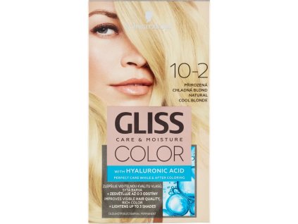 Gliss Color barva na vlasy 10-2 přirozená chladná blond, 60 ml