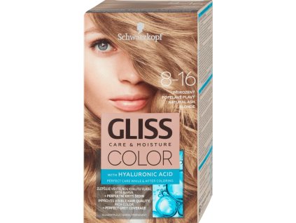 Gliss Color barva na vlasy 8-16 přirozený popelavý blond, 60 ml