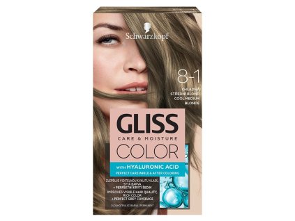 Gliss Color barva na vlasy 8-1 chladná střední blond, 60 ml