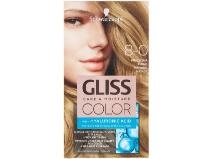 Gliss Color barva na vlasy 8-0 přirozená blond, 60 ml