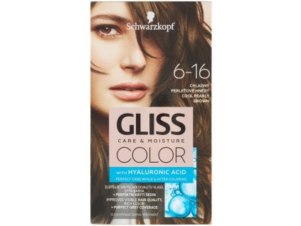 Gliss Color barva na vlasy 6-16 chladný perleťově hnědý, 60 ml