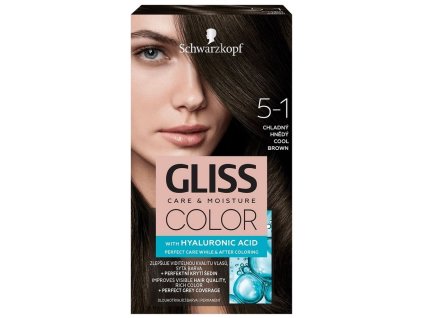 Gliss Color barva na vlasy 5-1 chladný hnědý, 60 ml