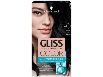 Gliss Color barva na vlasy 1-0 černý, 60 ml