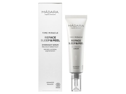 Mádara Time Miracle Reface Sleep & Peel noční pleťové sérum, 30 ml