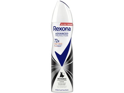 Rexona Advanced Protection 72h Invisible on black & white antiperspirant, 150 ml