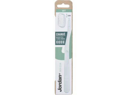 Jordan Green Clean Change Soft zubní kartáček s vyměnitelnou hlavicí + 4 hlavice