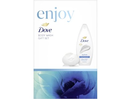 Dove Enjoy dárková sada sprchový gel 250 ml + mýdlo 90 g