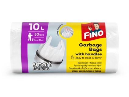 5201314413943 fino smart handels garbage bags pytle na odpadky s uchy 10l 50ks