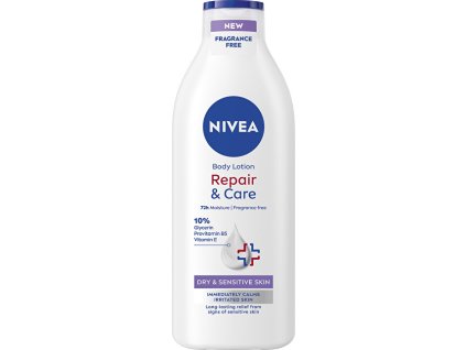 9005800392769 nivea telove mleko pro suchou a citlivou pokozku repair care body lotion sensitive 400 ml