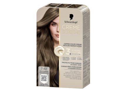 9000101747140 schwarzkopf creme supreme 7 42 bezova blond barva na vlasy