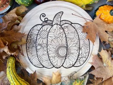 Jesenné dekorácie s vypaľovaním do dreva