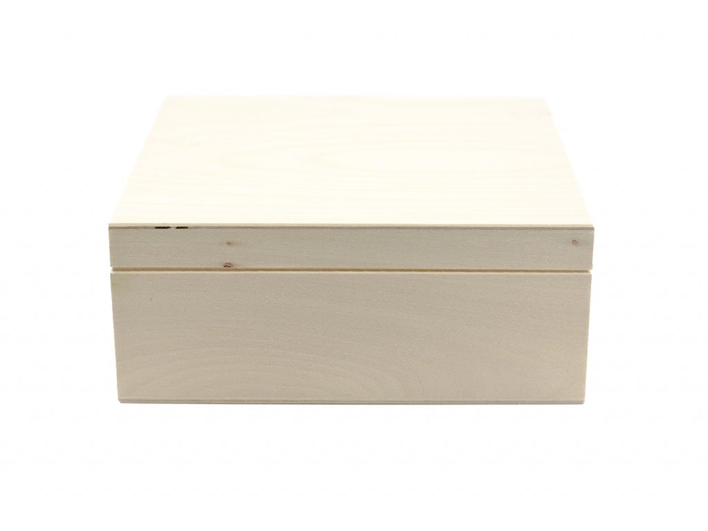 Dřevěná krabička velká 19 x 19 x 8 cm - VELEDILO.cz