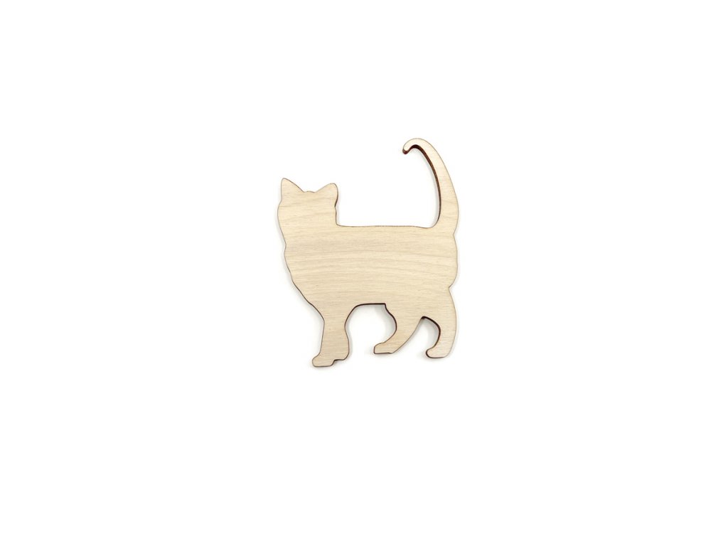 Dřevěná kočka 9 x 7,5 cm (překližka)