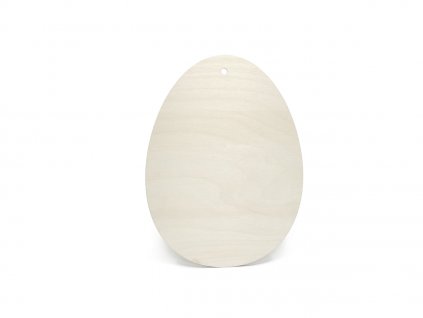 Dřevěné velké vajíčko s dírkou 19x14 cm (překližka)