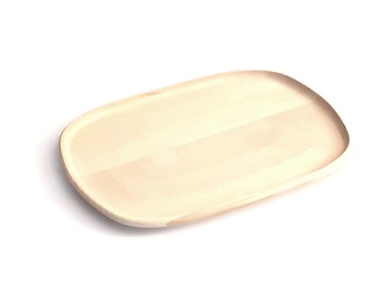 oválný dřevěný talíř