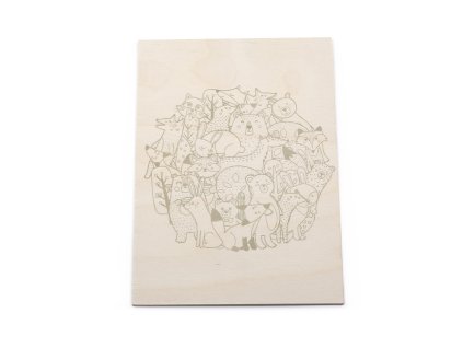 tlupa zvířat předtištěná překližka