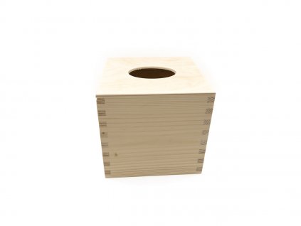 Dřevěná krabička na papírové kapesníky čtverec