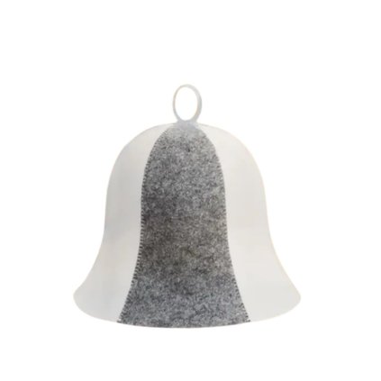 Saunová čepice Šedobílý zvonek