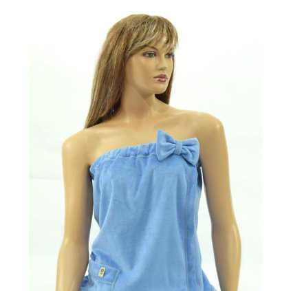 Dámský kilt do sauny světle modrý