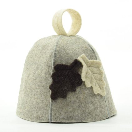 Saunová čepice – Dva Listy ze 100% ovčí vlny