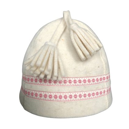 Saunová čepice z ovčí vlny s motivem hvězdiček