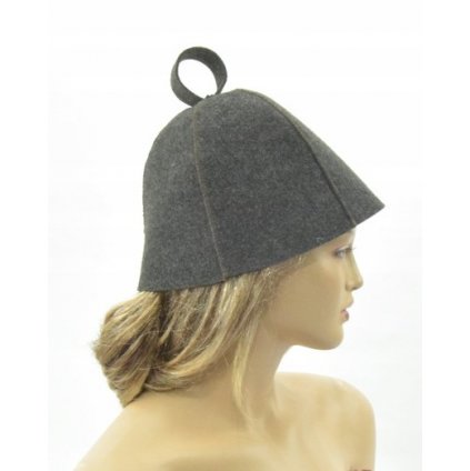 Saunová čepice - tmavě šedi Zvonek