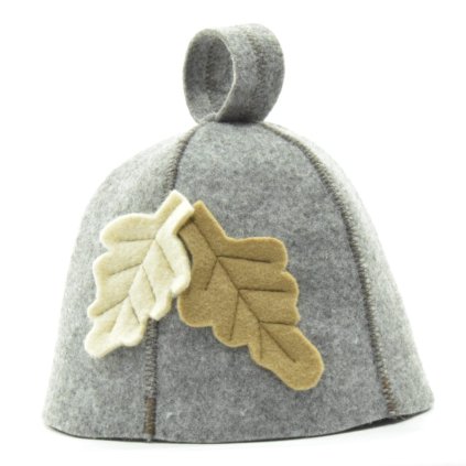 Saunová čepice s motivem 2 listů